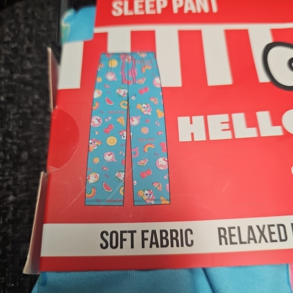 NWT Hello Kitty Woman's Size XS (26-28) Bioworld Pajama Sleep Pants Fun Print! - Picture 2 of 7